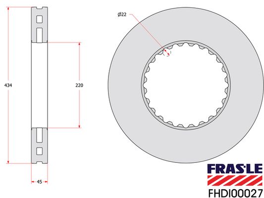 Brzdový kotouč FHDI00027