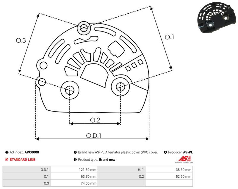 Kaitsekate, generaator, AS-PL APC0008