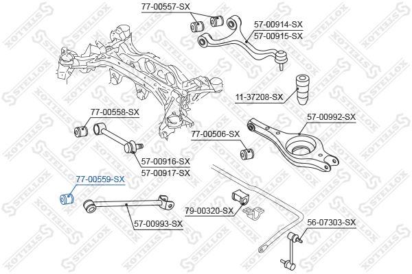 STELLOX 77-00559-SX Mounting, control/trailing arm
