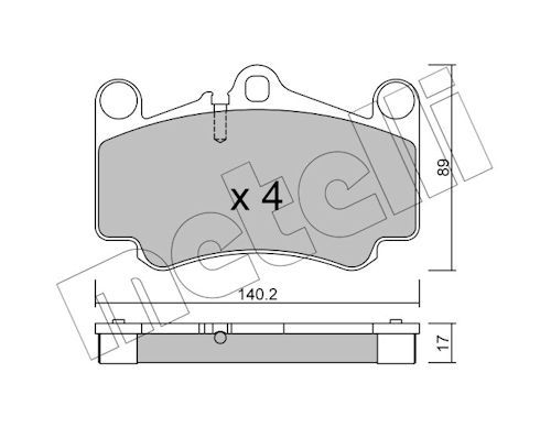 Plaquettes+de+frein+à+disque METELLI 22-0893-0
