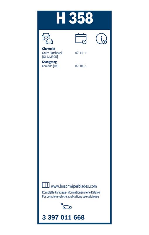 BOSCH 3 397 011 668 Wiper Blade