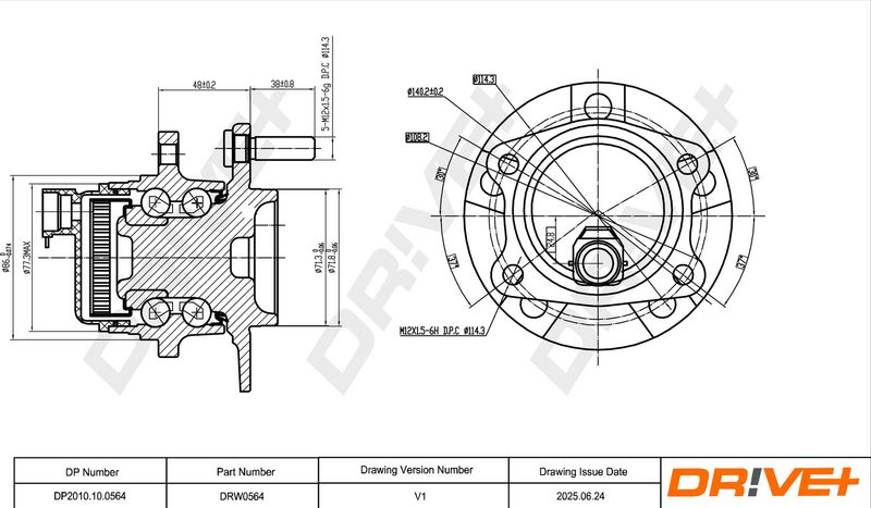 Set rulment roata DP2010.10.0564 Dr!ve+