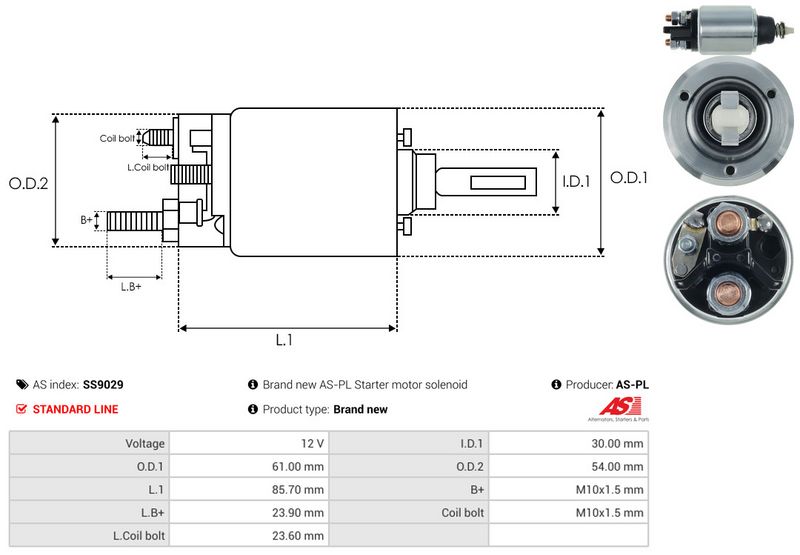 Magnetlülitus, starter, AS-PL SS9029