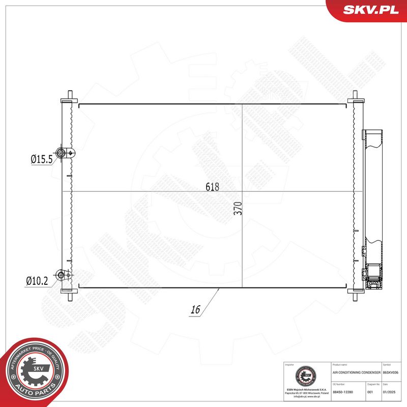 Kondensaator, kliimaseade, ESEN SKV 86SKV036