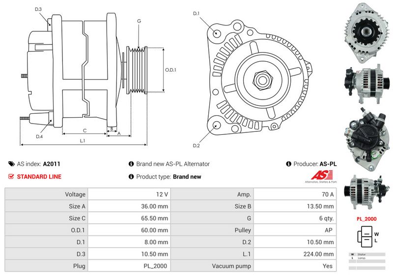 AS-PL A2011 Alternator
