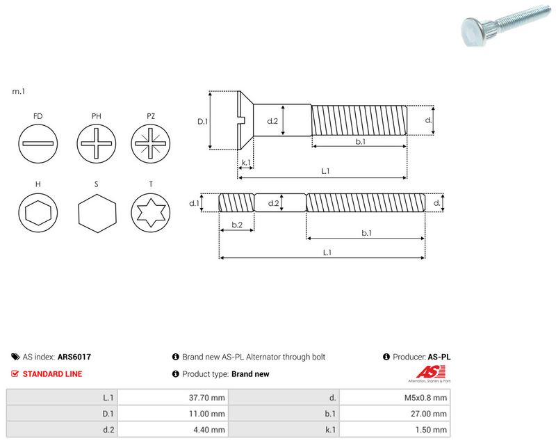 AS-PL ARS6017 Repair Set, alternator