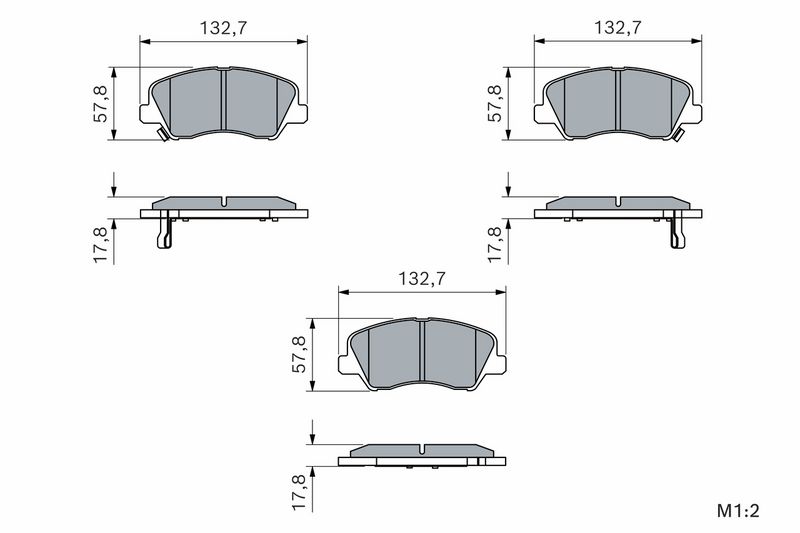 Set placute frana,frana disc 0 986 494 563 BOSCH