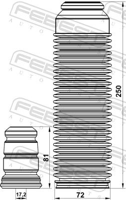 FEBEST SZSHB-RW415F-KIT Dust Cover Kit, shock absorber