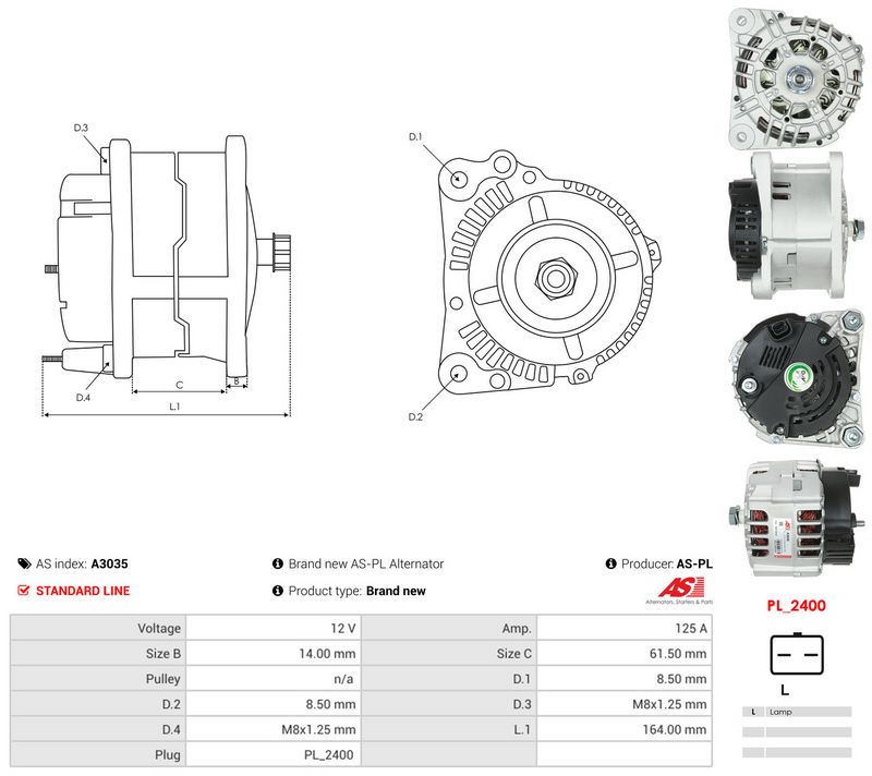Generaator, AS-PL A3035