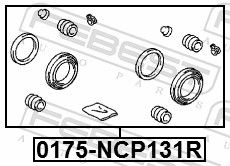 Ремонтний комплект, гальмівний супорт, Febest 0175-NCP131R