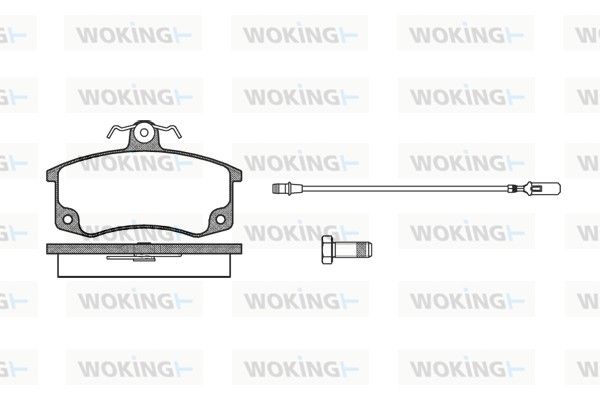 Комплект гальмівних накладок, дискове гальмо, Woking P3213.02