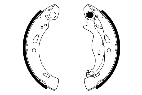 BOSCH 0 986 487 753 Brake Shoe Set