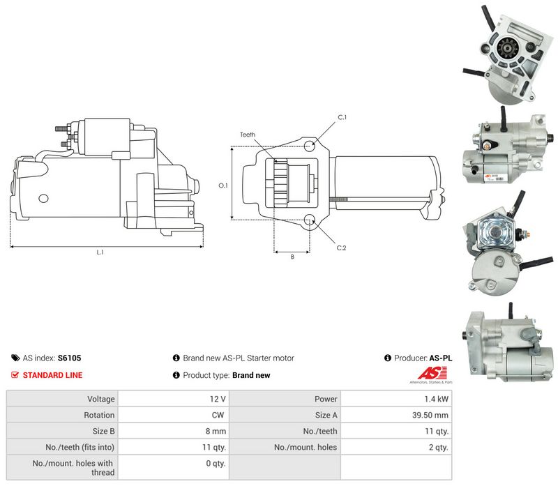 AS-PL S6105 Starter