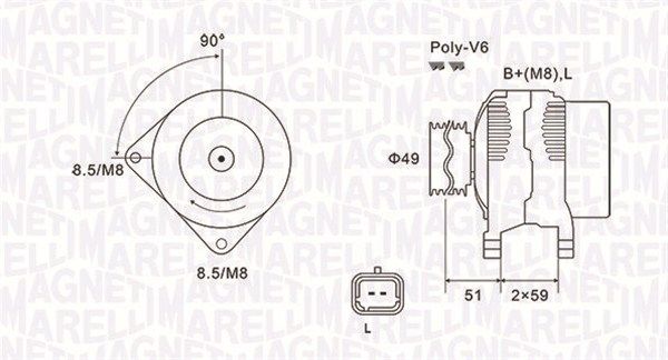 MAGNETI MARELLI generátor 063731881010