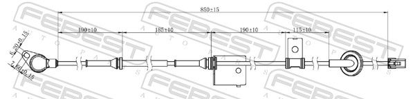 FEBEST 12606-009 Sensor, wheel speed