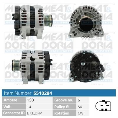 MEAT & DORIA Dynamo / Alternator 5510284