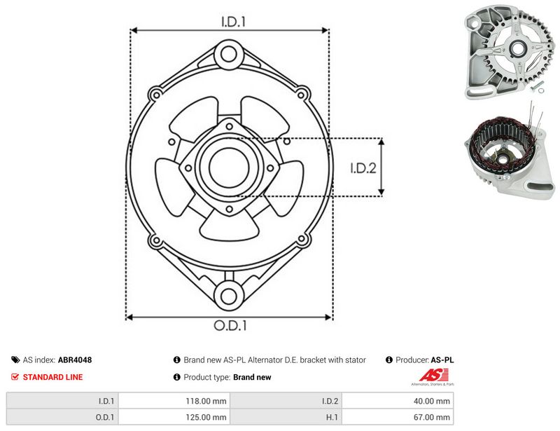AS-PL ABR4048 Stator, alternator