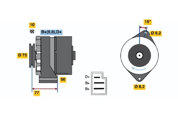 BOSCH Dynamo / Alternator 0 986 030 740