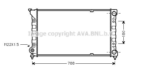 Радиатор охлаждения двигателя PASSAT 3 16/18/20 88-92 VW2066 (Ava)