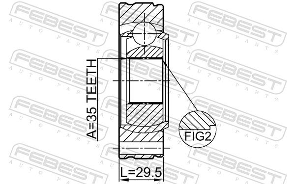 FEBEST 2011-JLSHA Joint, propshaft