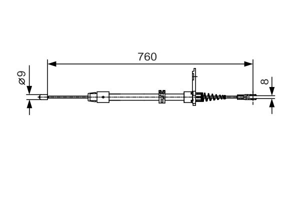 Bosch Cable Pull, parking brake 1 987 482 022 (1987482022)