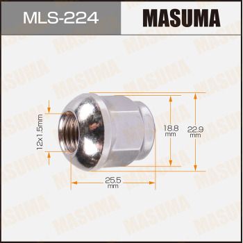 Колісна гайка, Honda Accord CL# 02-08, Honda Accord CU# 08-12, Honda Accord Tourer CW# 08-12, Honda, Masuma MLS-224