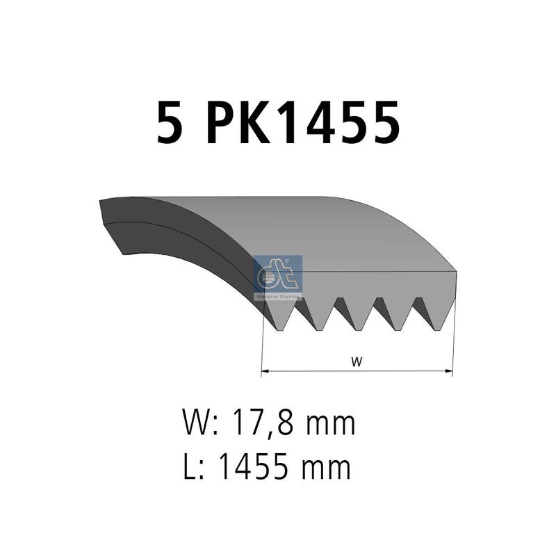 Поліклиновий ремінь, Dt 2.15556