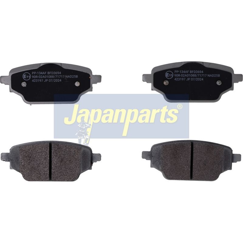 JAPANPARTS Stabdžių trinkelių rinkinys, diskinis stabdys