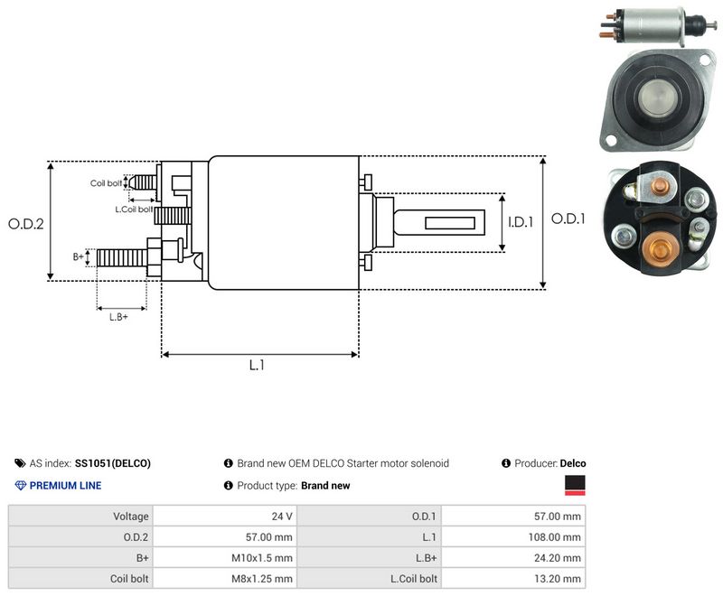 AS-PL SS1051(DELCO) Solenoid Switch, starter