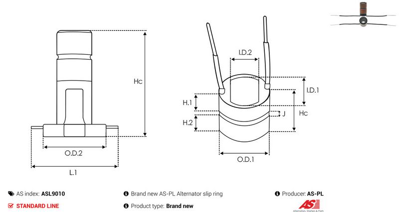 Rõngas, generaator, AS-PL ASL9010