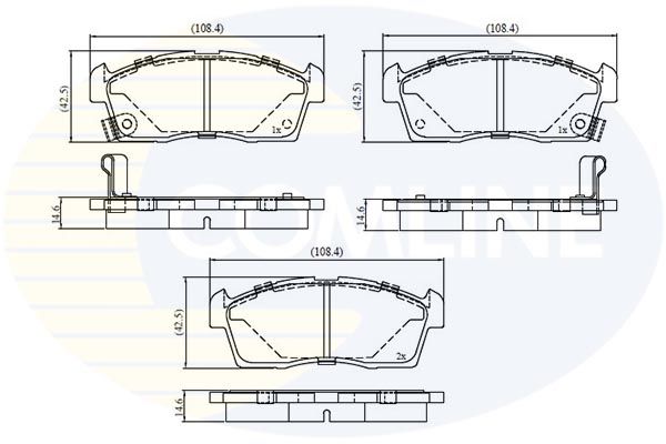 Comline Brake Pad Set, disc brake CBP3793