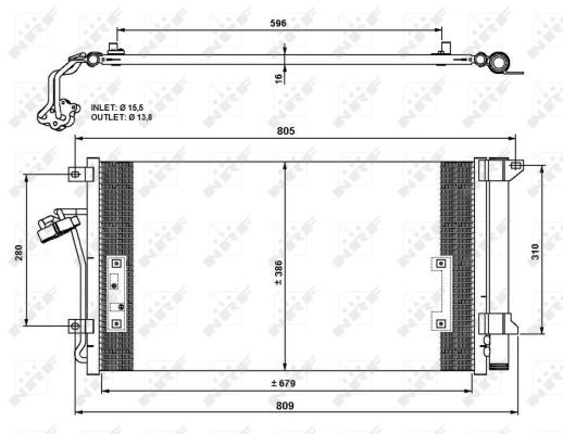 NRF 35639 Condenser, air conditioning