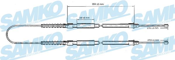 Тросовий привод, стоянкове гальмо, Samko C0174B