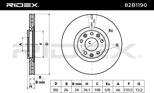 спирачен диск RIDEX