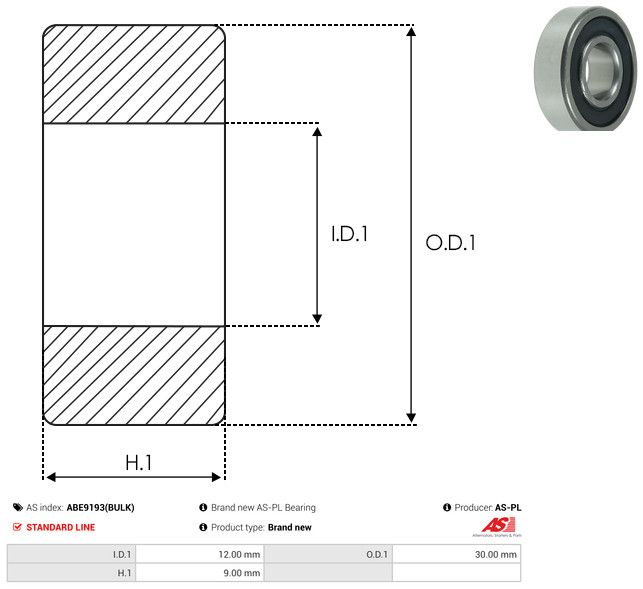 AS-PL ABE9193(BULK) Bearing