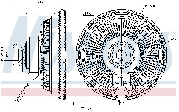 NISSENS 86377 Clutch, radiator fan