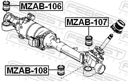 FEBEST MZAB-107 Mounting, steering gear