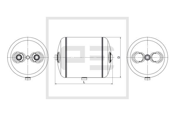 Повітряний резервуар, пневматична установка, Pe Automotive 016.223-80A