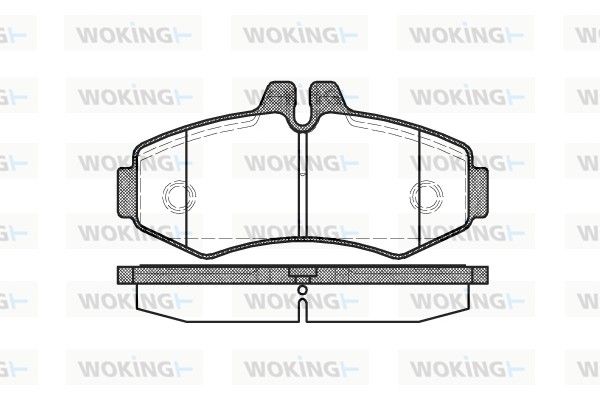 Комплект гальмівних накладок, дискове гальмо, Woking P6013.00