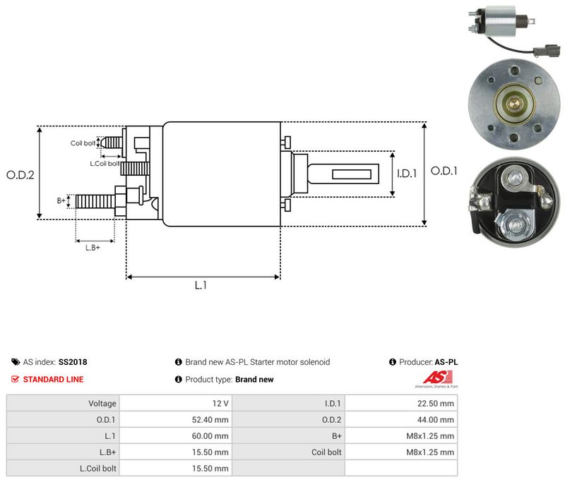 AS-PL SS2018 Solenoid Switch, starter