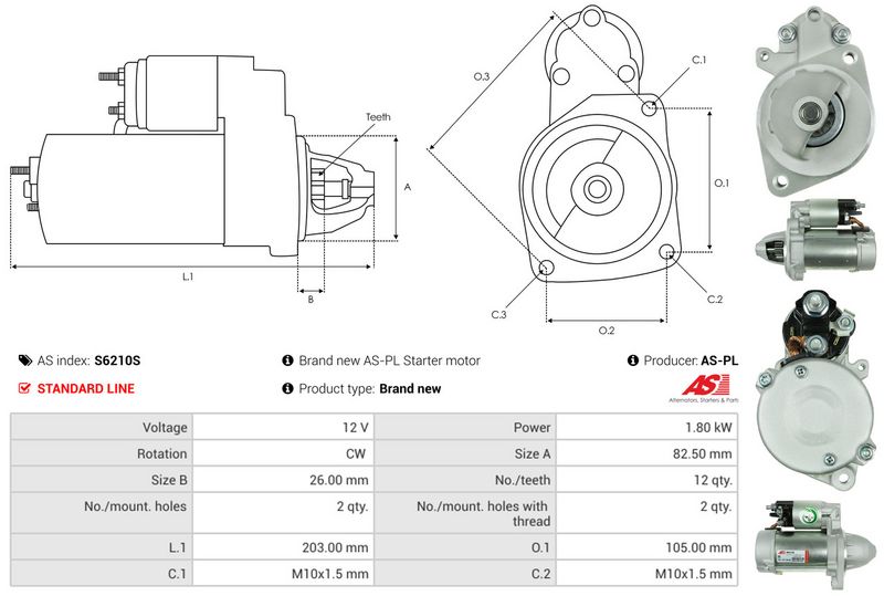 AS-PL S6210S Starter