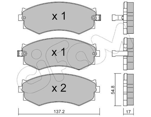 Set placute frana,frana disc 822-190-1 CIFAM