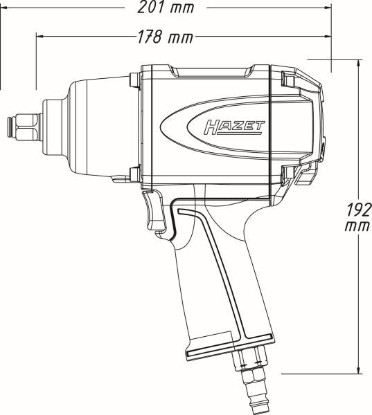 HAZET 9012SPC Impact Wrench (compressed air)