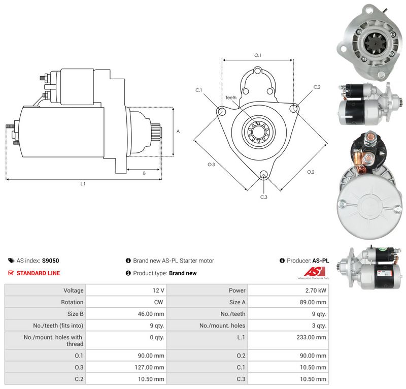 Starter, AS-PL S9050
