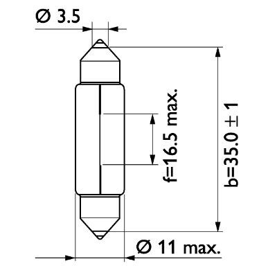 PHILIPS 13844CP Bulb, licence plate light