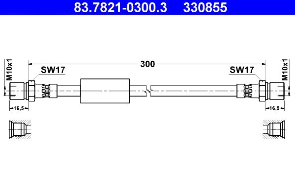 Furtun frana 83.7821-0300.3 ATE