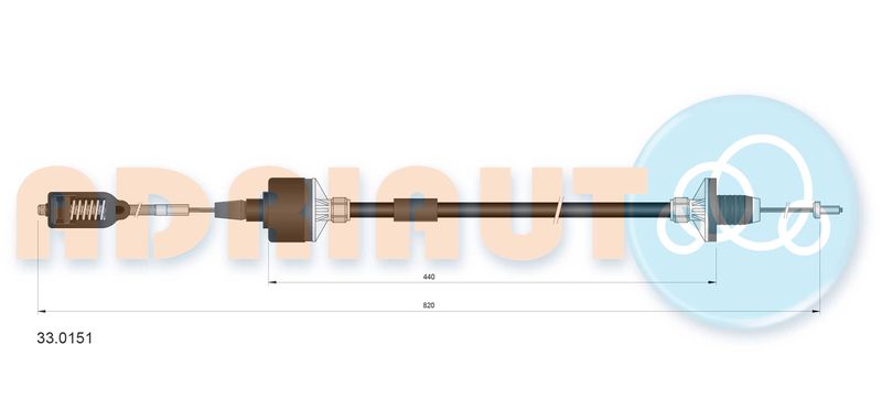 Тросовий привод, привод зчеплення, Adriauto 33.0151