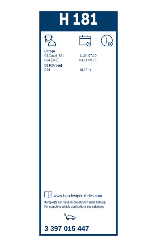 BOSCH 3 397 015 447 Wiper Blade