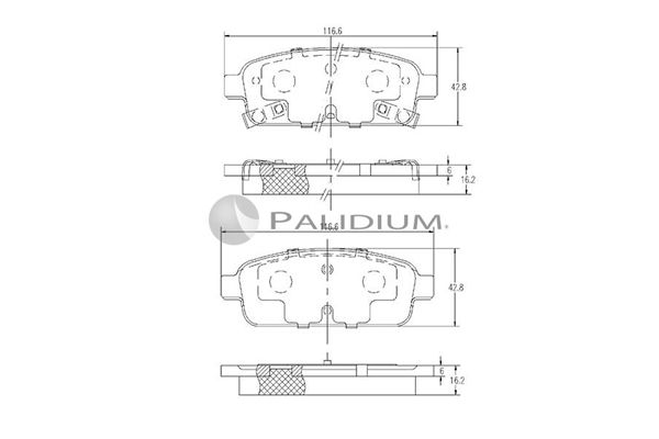 ASHUKI by Palidium fékbetétkészlet, tárcsafék P1-1129