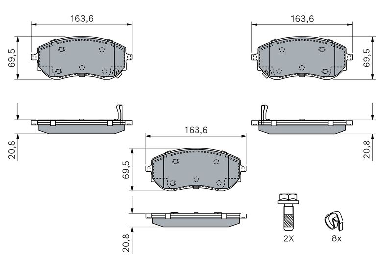 BOSCH 0 986 460 314 Brake Pad Set, disc brake